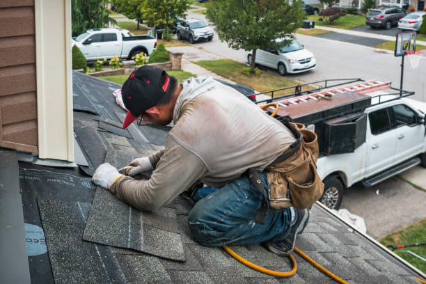 Professional Gutter Repair And Installation technician working in State Farm, VA